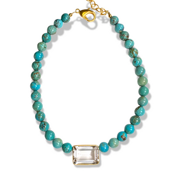 Dina Mackney Designs Necklace Set - Turquoise Emerald Cut